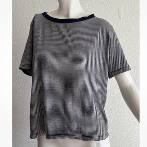 Icebreaker Merino Wool Blend T-Shirt Womens Small Short Sleeve Striped Tee Top